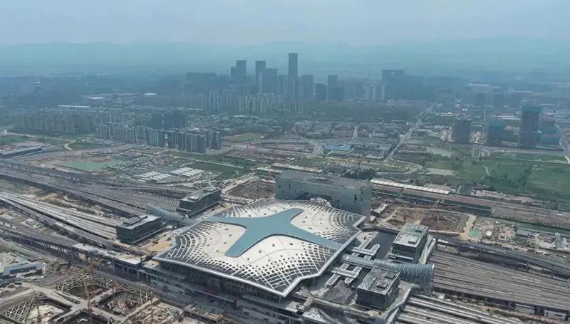 Hangzhou West Railway Station [Cloud Waiting Hall] will soon be put into operation