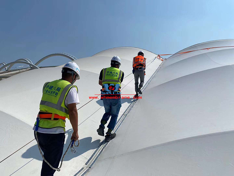 Xiangyang Olympic Sports Center membrane structure engineering membrane structure installation