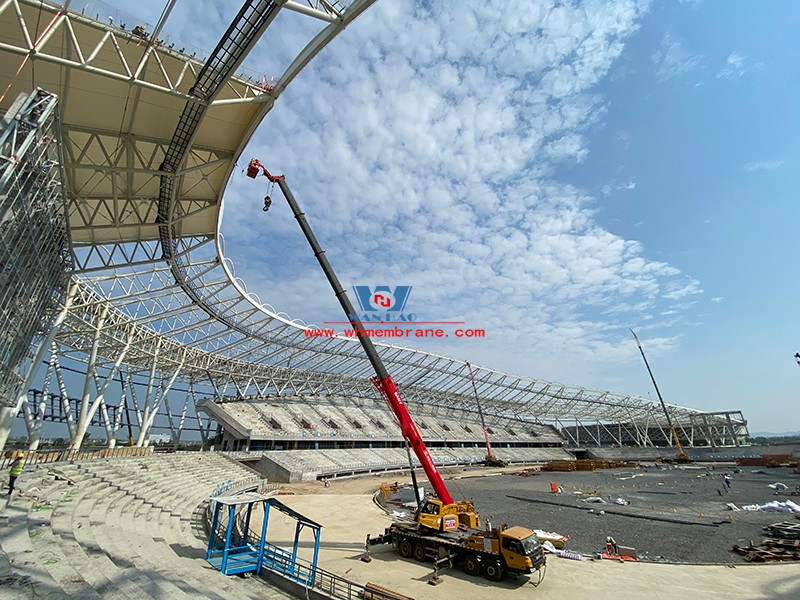 Xiangyang Olympic Sports Center membrane structure engineering membrane structure installation