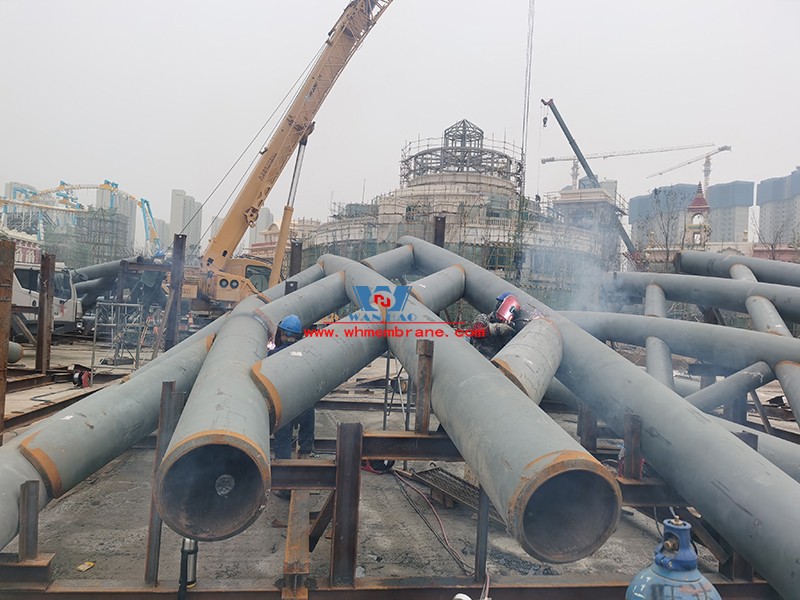 Xi 'an Silk Road Tower ETFE cable membrane structure project began construction