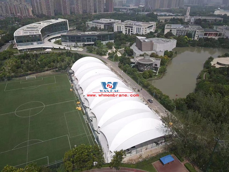 Ningbo University of Nottingham outdoor sports venue extension project membrane structure completed