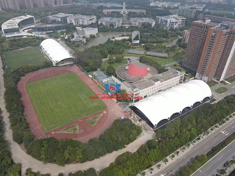 Ningbo University of Nottingham outdoor sports venue extension project membrane structure completed