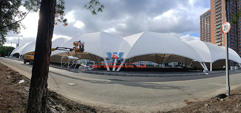 Ningbo University of Nottingham outdoor sports venue extension project membrane structure completed