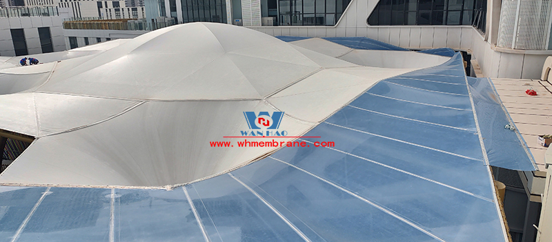 China ASEAN special commodities center membrane steel structure project completed