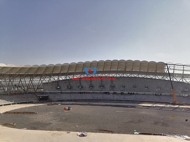 Xiangyang Olympic Sports Center membrane structure project is nearing the end