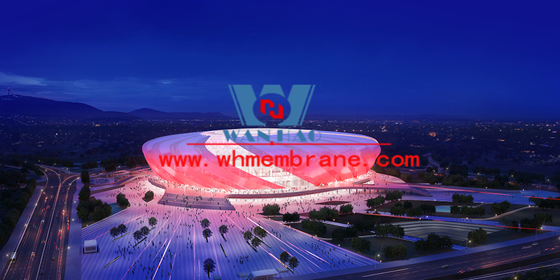 Congratulations on "Our Chongqing Longxing Football Stadium roof and facade ETFE membrane structure project won the customized banner and praise letter"