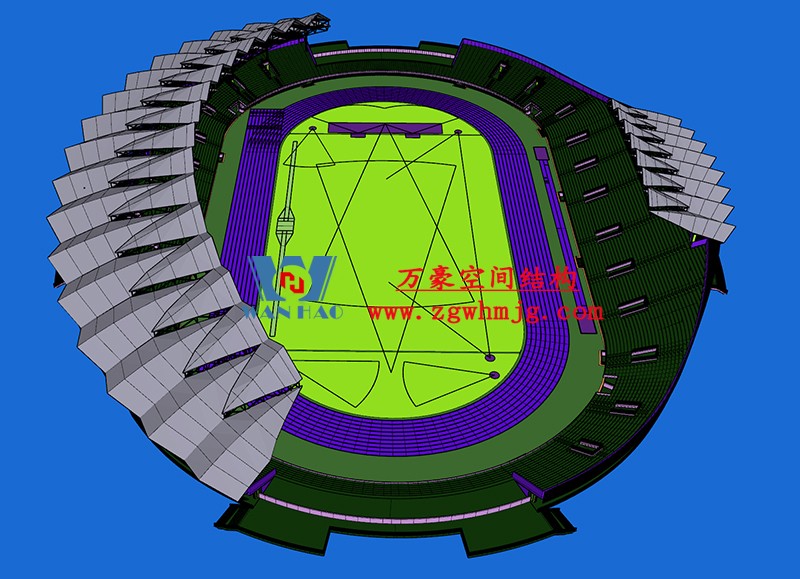 Wanhao 2022 the 14th standard - Zhangye Olympic Sports Center Construction Project (EPC) general contract stadium PTFE membrane structure professional subcontract project