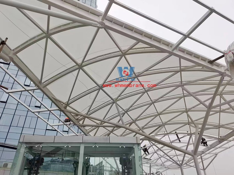 Mingyu Plaza 6 block Commercial (Wanda Plaza) Transformation Project steel film structure ETFE roofing curtain Project