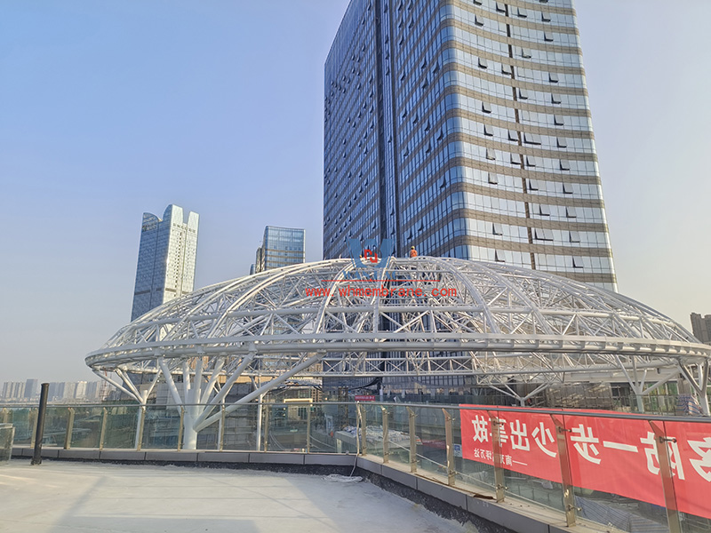 Mingyu Plaza 6 block Commercial (Wanda Plaza) Transformation Project steel film structure ETFE roofing curtain Project