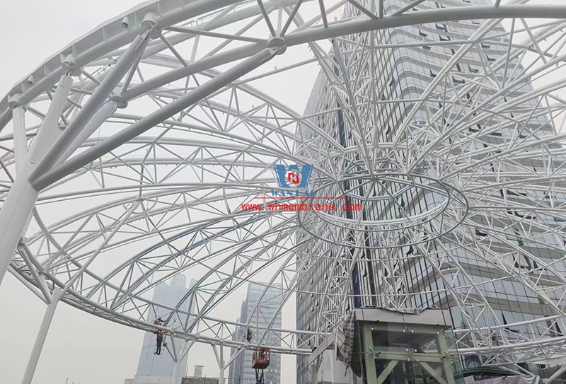 Mingyu Plaza 6 block Commercial (Wanda Plaza) Transformation Project steel film structure ETFE roofing curtain Project