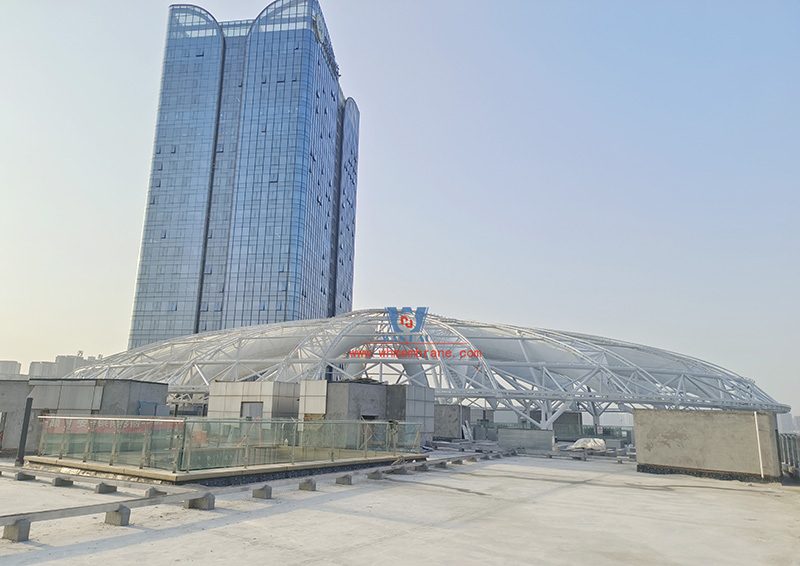 Mingyu Plaza 6 block Commercial (Wanda Plaza) Transformation Project steel film structure ETFE roofing curtain Project