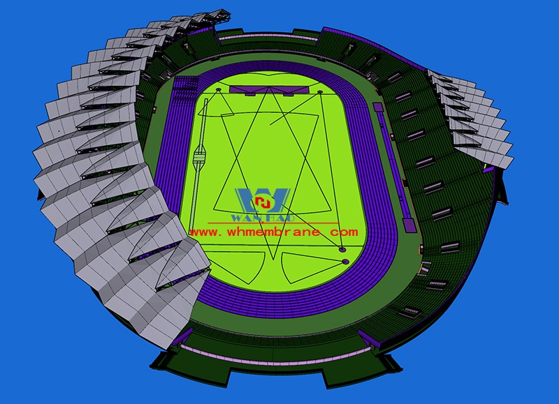 Zhangye Olympic Sports Center Construction Project (EPC) the general contract of the stadium PTFE membrane structure professional subcontract project