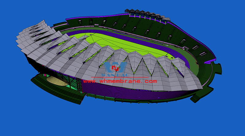 Zhangye Olympic Sports Center Construction Project (EPC) the general contract of the stadium PTFE membrane structure professional subcontract project