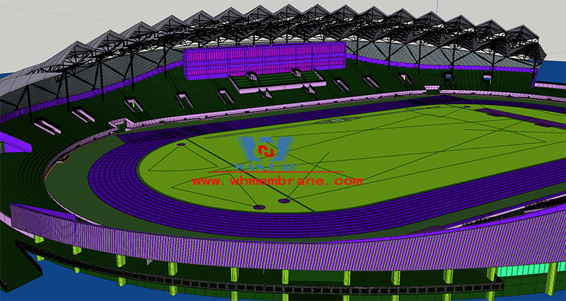 Zhangye Olympic Sports Center Construction Project (EPC) the general contract of the stadium PTFE membrane structure professional subcontract project