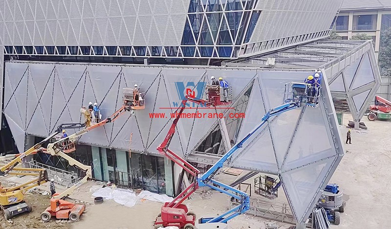 The latest progress of Chengdu Zhongjian Jinyuanhui Membrane Structure Project