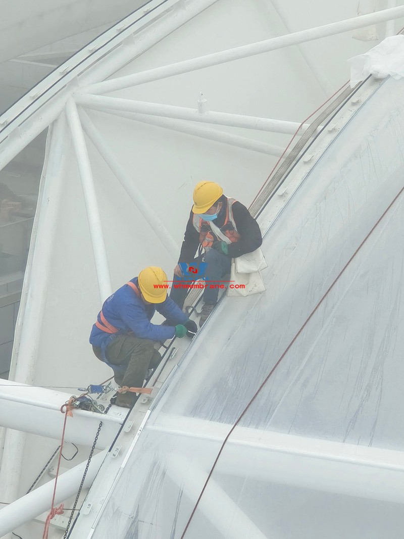 Mingyu Plaza 6 block Commercial (Wanda Plaza) Transformation Project steel film structure ETFE roofing curtain Project