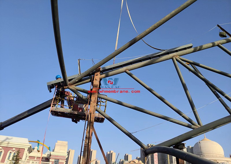 Xi 'an Silk Road Tower ETFE cable membrane structure project