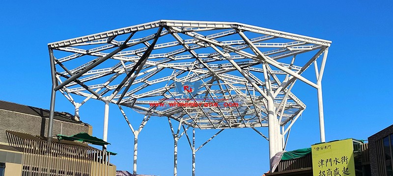 Wenyi Tangxi Jinmen canopy steel structure and ETFE membrane structure air pillow film project