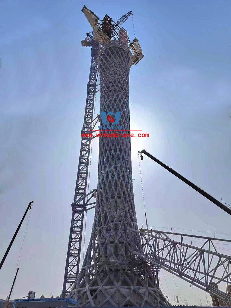 | at xi 'an silk road tower construction going on