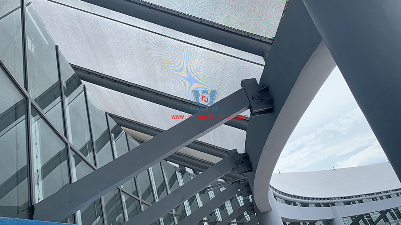 Advantages of high appearance horizontal fabric curtain wall membrane structure