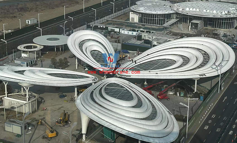 Application of membrane structure in construction industry