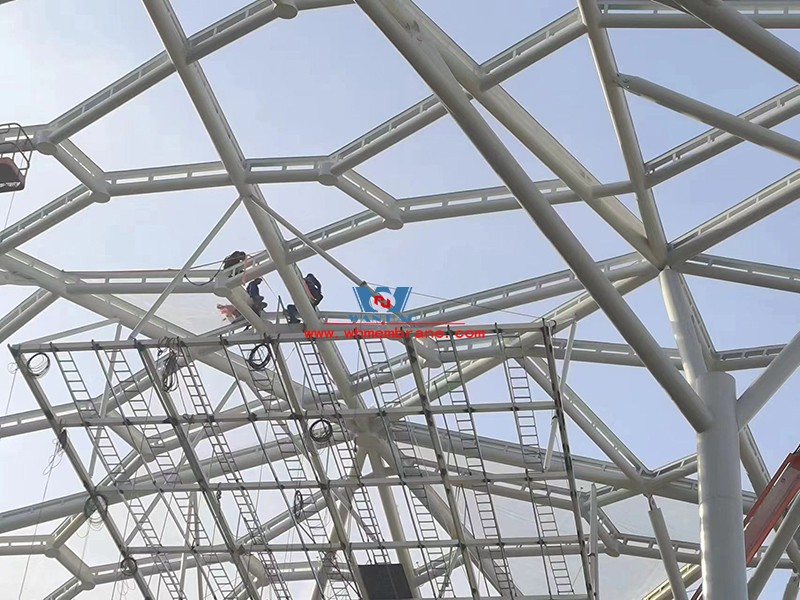 Wenyi Tangxi Jinmen canopy steel structure and ETFE membrane structure air pillow film project