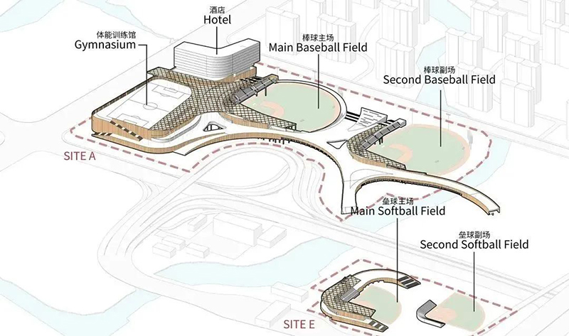 【 Case appreciation 】 Hangzhou Asian Games Baseball and Softball Sports Culture Center