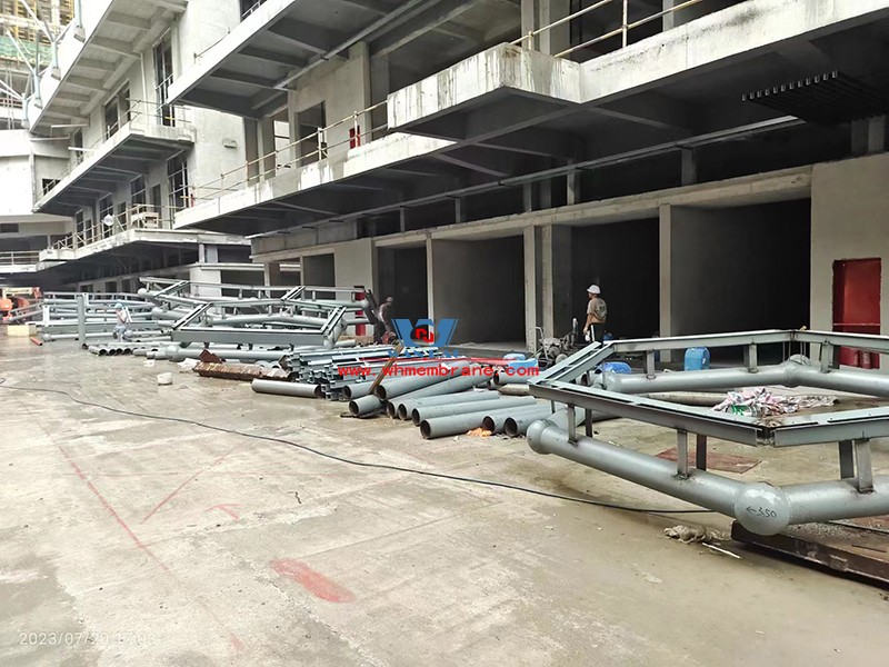 Jiaxing Changan Li ETFE air pillow steel film structure ceiling project