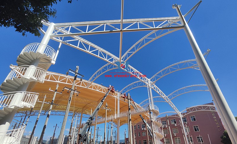 State Grid Jiangxi Electric Power Co., Ltd. training center training base renovation membrane structure project latest construction progress