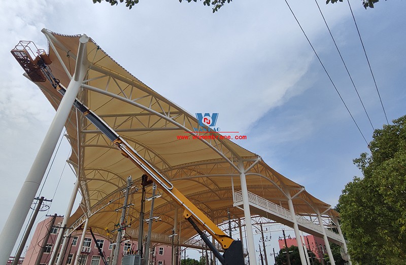 State Grid Jiangxi Electric Power Co., Ltd. training center training base renovation membrane structure project latest construction progress