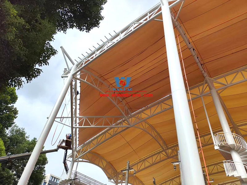 State Grid Jiangxi Electric Power Co., Ltd. training center training base renovation membrane structure project latest construction progress