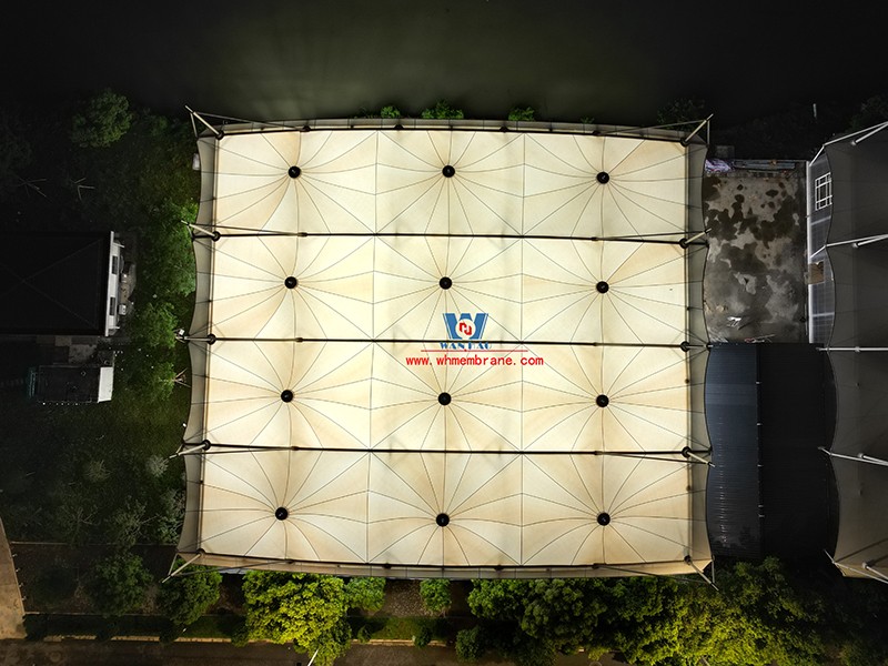 Closed ptfe membrane structure basketball arena is coming