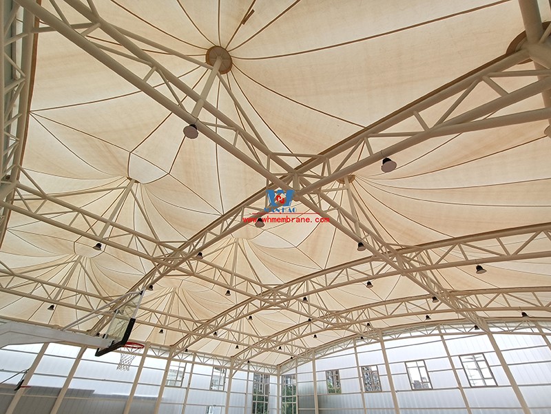 Closed ptfe membrane structure basketball arena is coming
