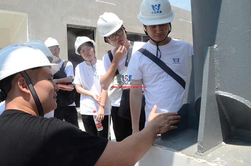 Jiaxing Changan Li ETFE air pillow membrane structure ceiling project site learning viewing