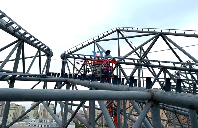 The latest construction progress of PTFE membrane structure project of Zhangye Olympic Sports Center Stadium