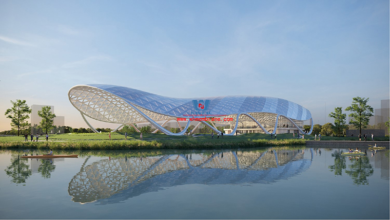 ETFE membrane structure of wind and rain playground in Songjiang Campus of Shanghai University of Engineering Science