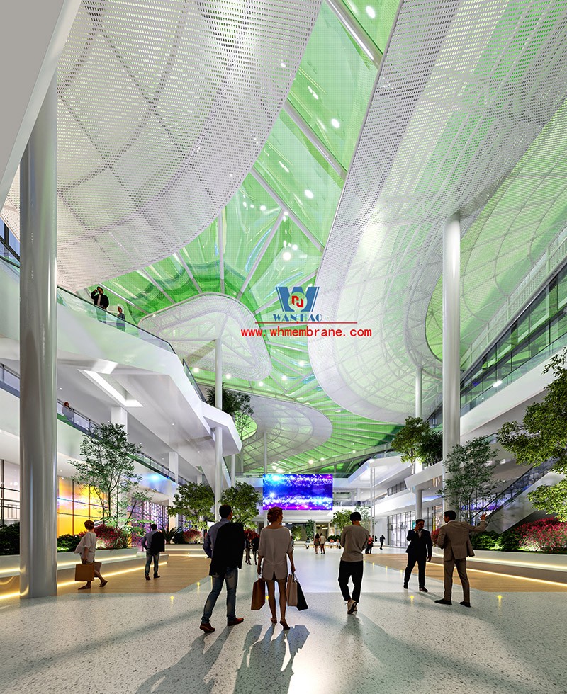 Experience the glamour of the full etfe membrane structure canopy | overhead