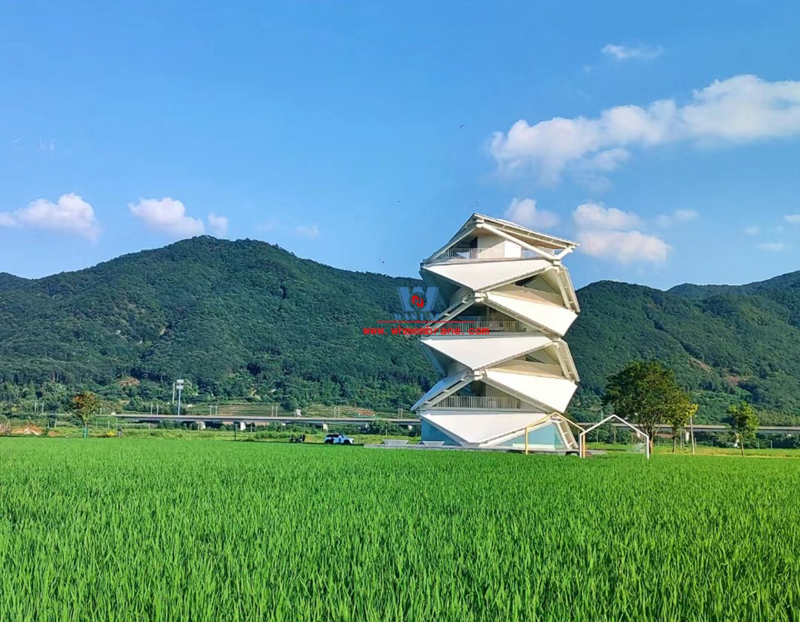 PTFE membrane structure observation tower | Architectural aesthetics on the field