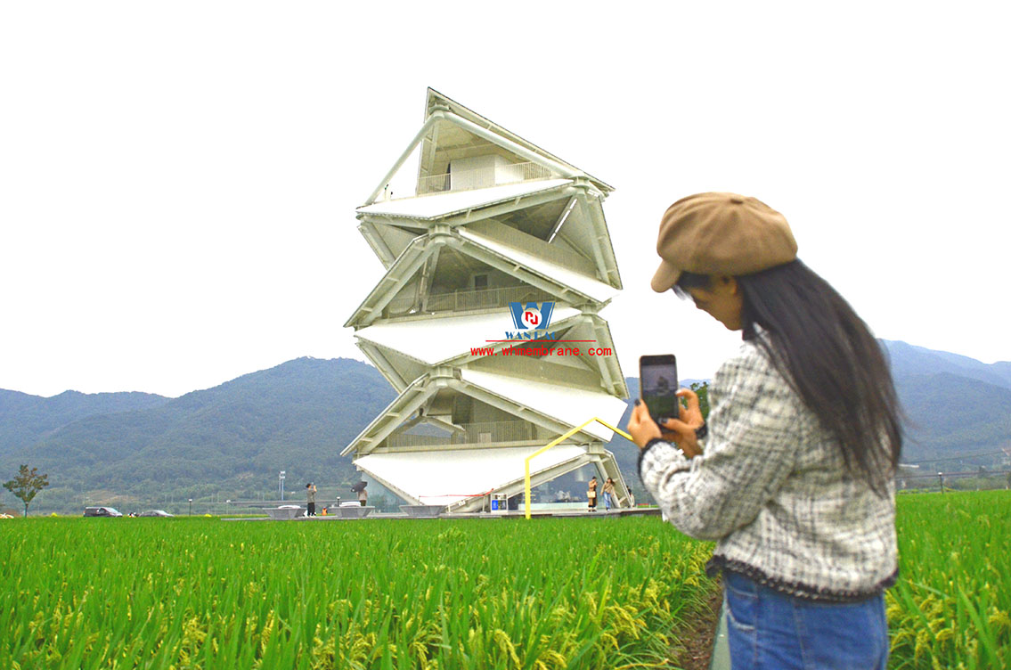 PTFE membrane structure observation tower | Architectural aesthetics on the field