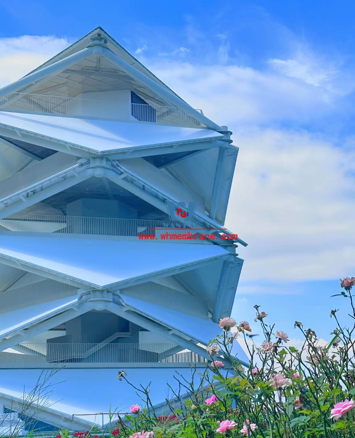 PTFE membrane structure observation tower | Architectural aesthetics on the field