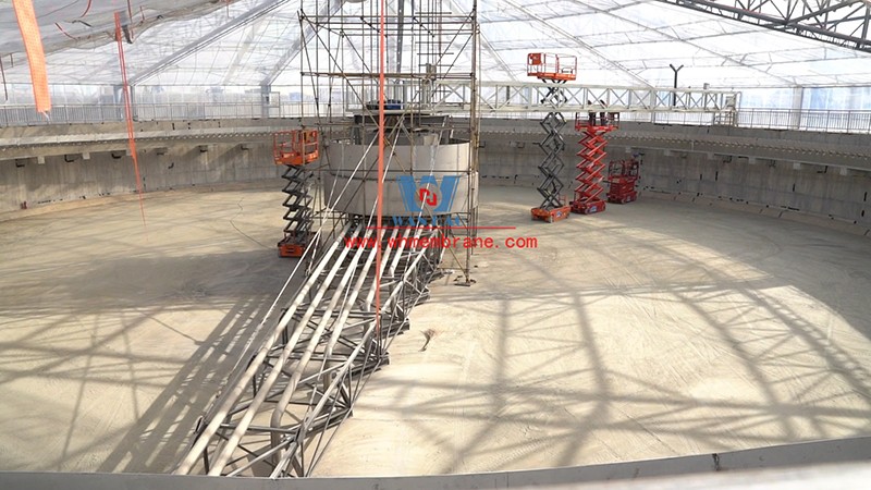 Etfe Roof Sewage Tank membrane structure project in Golmud Industrial Park