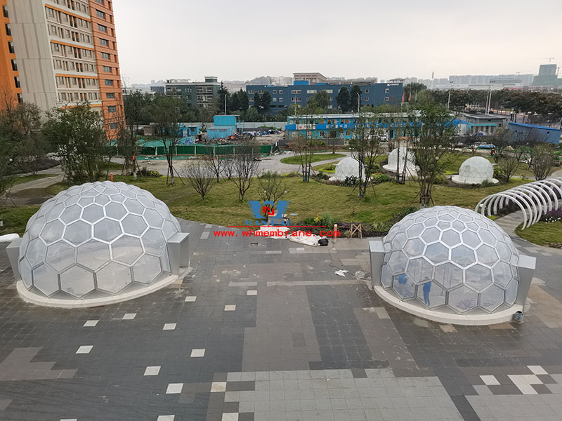 The five-star bazaar steel etfe membrane structure project