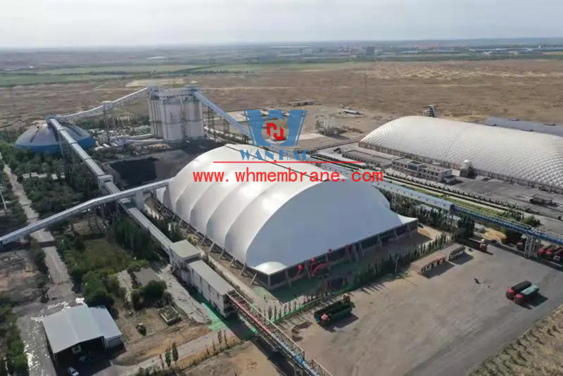 Inner Mongolia Energy Changcheng No.5 coal preparation plant steel framework membrane shed construction project