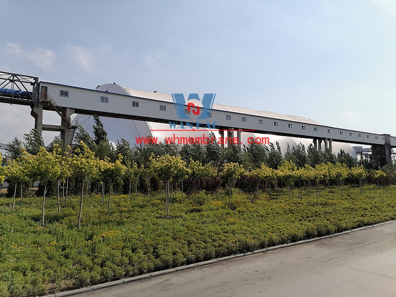 Inner Mongolia Energy Changcheng No.5 coal preparation plant steel framework membrane shed construction project