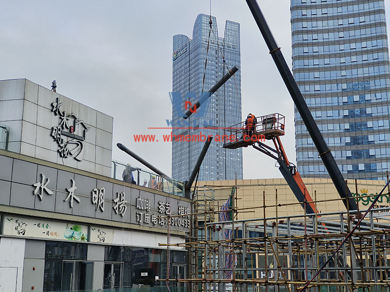 Nanchong Wanda commercial block cover ceiling space steel structure