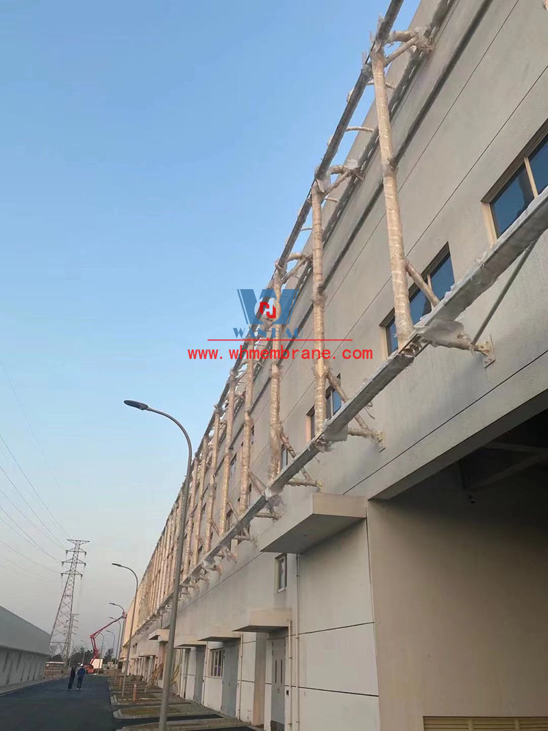 PTFE mesh membrane structure project on the facade of the new factory building of Ningbo Yifuler Company