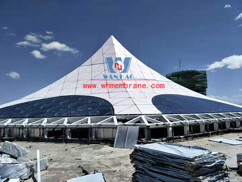 Qinghai Chaka Salt Lake Sky Distribution Center Steel and Membrane Structure Project