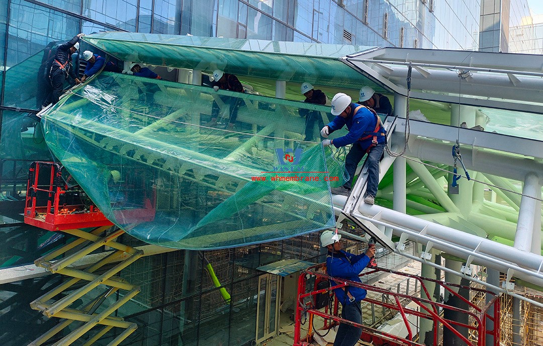 Efficient collaboration | Dare to take responsibility - Latest construction progress of ETFE Air pillow Corridor skycurtain project in Bodotson Valley, Hangzhou