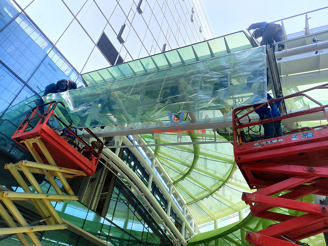 Efficient collaboration | Dare to take responsibility - Latest construction progress of ETFE Air pillow Corridor skycurtain project in Bodotson Valley, Hangzhou