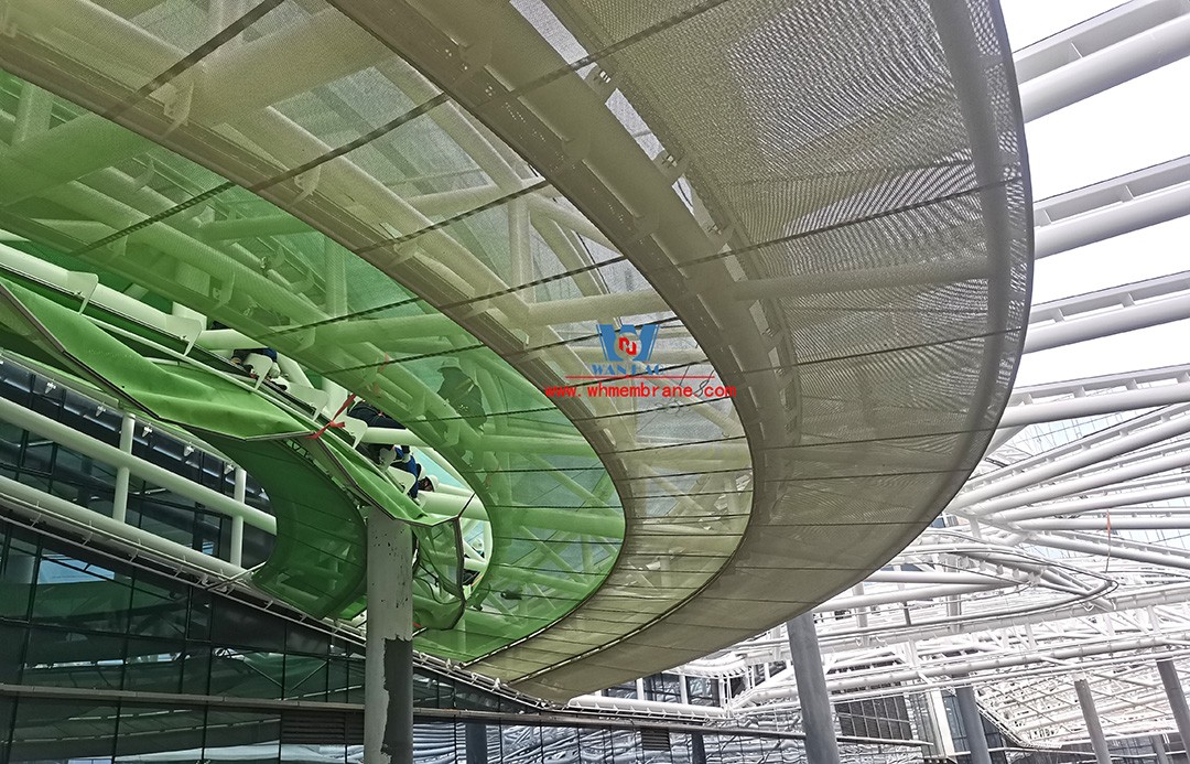 Efficient collaboration | Dare to take responsibility - Latest construction progress of ETFE Air pillow Corridor skycurtain project in Bodotson Valley, Hangzhou